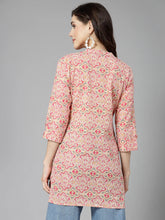 Women Printed & Embroidered Cotton Kurti-ROMAN